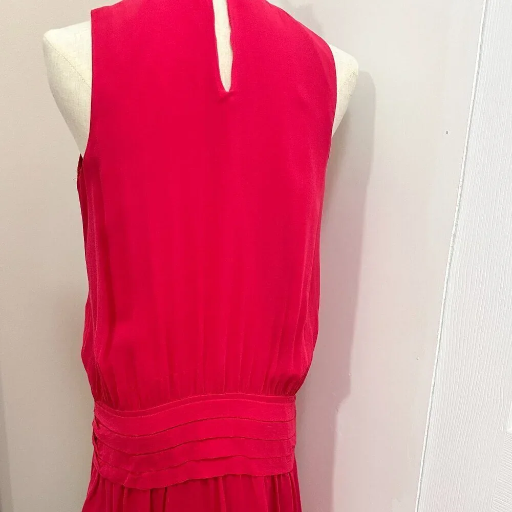 3/$30   Zara Woman silk dress in vibrant red, size M - Picture 4 of 7